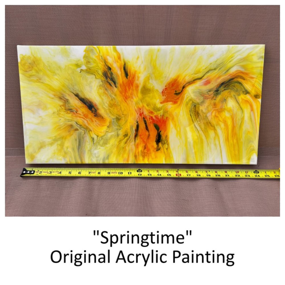 OOAK "Springtime" Acrylic on Canvas - Picture 2 of 3